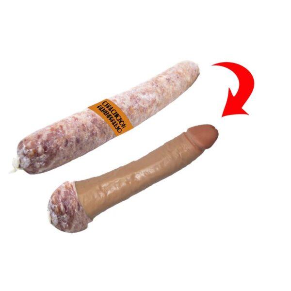 Dildo broma salchichon de Almendralejo